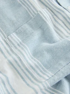 bleu pâle - Chemise à manches courtes en lin Blend rayée (3-16ans)