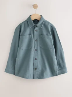 Bleu pétrole - Surchemise brossée (3-16ans)