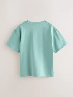 Bleu Sarcelle/Gris - Lot de 3 t-shirts décontractés smALLSAINTS Garçons à col rond