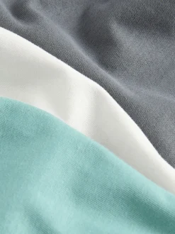 Bleu Sarcelle/Gris - Lot de 3 t-shirts décontractés smALLSAINTS Garçons à col rond