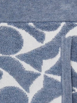 BLeu tendre/blanc - Short Reiss Vounder en tissu éponge à motif abstrait