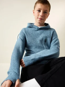 Bleu torsadé - Sweat-shirt à capuche en maille utilitaire (3-16ans)