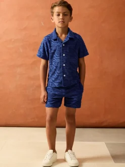 bleu vif - Reiss Emil SmileyWorld | Chemise Reiss Wave texturée