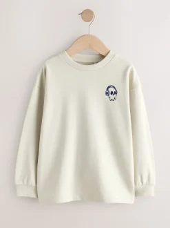 Bleu/berry/écru graphique - T-shirts épais décontractés à manches longues Lot de 3 (3-16ans)