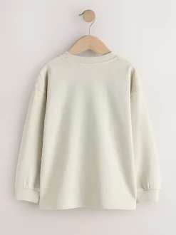 Bleu/berry/écru graphique - T-shirts épais décontractés à manches longues Lot de 3 (3-16ans)