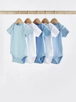 Bleu/Blanc - Bodys unis pour bébé