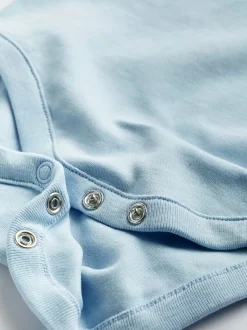 Bleu/Blanc - Bodys unis pour bébé