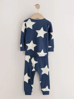 Bleu/Blanc - Lot de 3 Pyjamas Ajusté Se blottir (9mois à10ans)