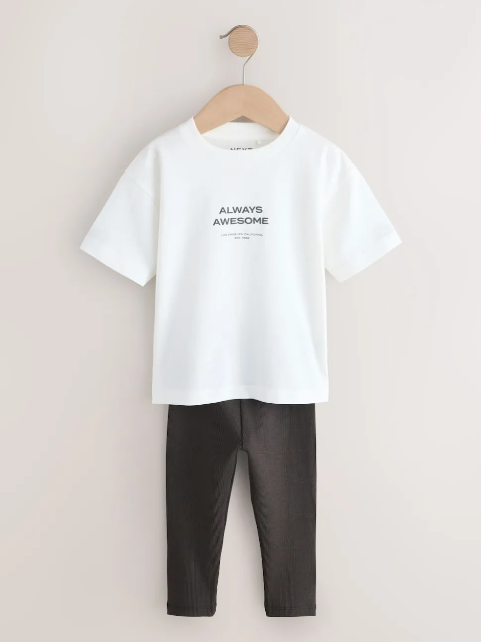 Bleu/blanc/marron - Ensemble haut et legging à manches courtes Lot de 3 (3mois7ans)