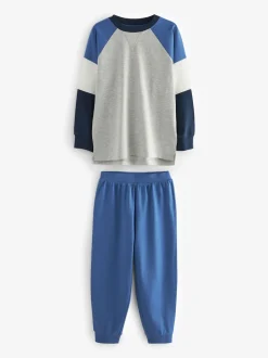 Bleu/bleu marine/gris - Lot de 3 pyjamas à jambes courtes (3-16ans) (3-16ans)