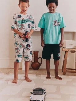 Bleu/Crème - Hot Wheels Lot de pyjamas courts 2 (9mois-10ans)