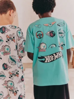 Bleu/Crème - Hot Wheels Lot de pyjamas courts 2 (9mois-10ans)