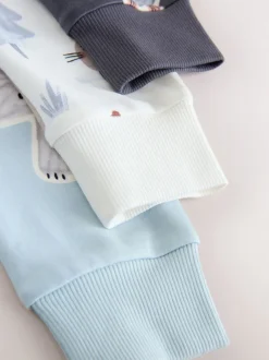 Bleu/écru Animal - Lot de 3 pyjamas Snuggle (9mois-8ans)