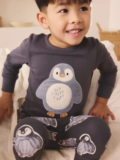 Bleu/écru Animal - Lot de 3 pyjamas Snuggle (9mois-8ans)