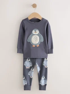 Bleu/écru Animal - Lot de 3 pyjamas Snuggle (9mois-8ans)
