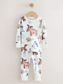 Bleu/écru Animal - Lot de 3 pyjamas Snuggle (9mois-8ans)