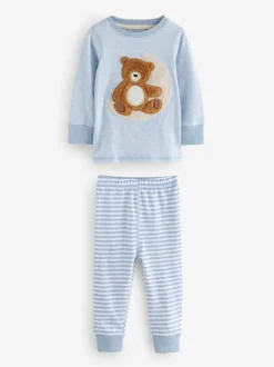 Bleu/écru bébé ours - Lot de 3 pyjamas Snuggle (9mois-6ans)