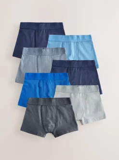 Bleu/Gris - Lot de 7 boxers (2-16ans)