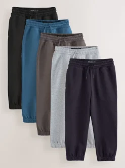 Bleu/gris/noir - Lot de 5 joggings Basic (3-16ans)