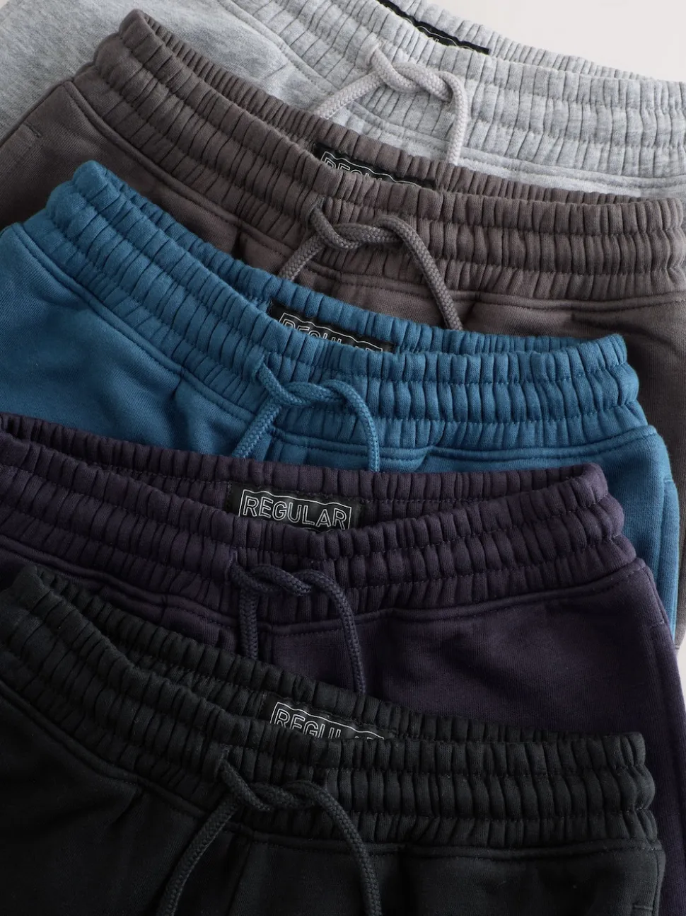 Bleu/gris/noir - Lot de 5 joggings Basic (3-16ans)