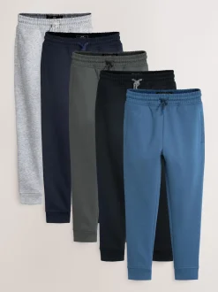 Bleu/gris/noir - Lot de 5 joggings Basic (3-16ans)