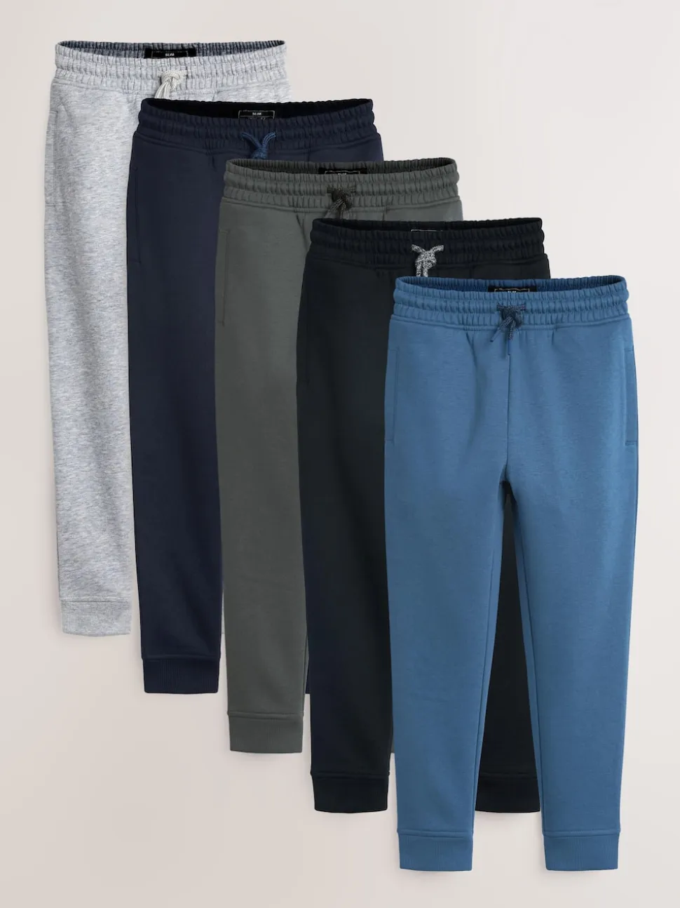 Bleu/gris/noir - Lot de 5 joggings Basic (3-16ans)