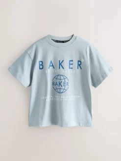 Bleu/Gris/Orange - Lot de t-shirts Baker by Ted Baker Graphic Imprimé 3 Lot