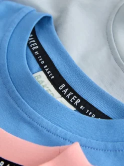 Bleu/Gris/Orange - Lot de t-shirts Baker by Ted Baker Graphic Imprimé 3 Lot