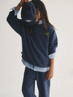 Bleu/Jaune - Ensemble Superdry sweat et short