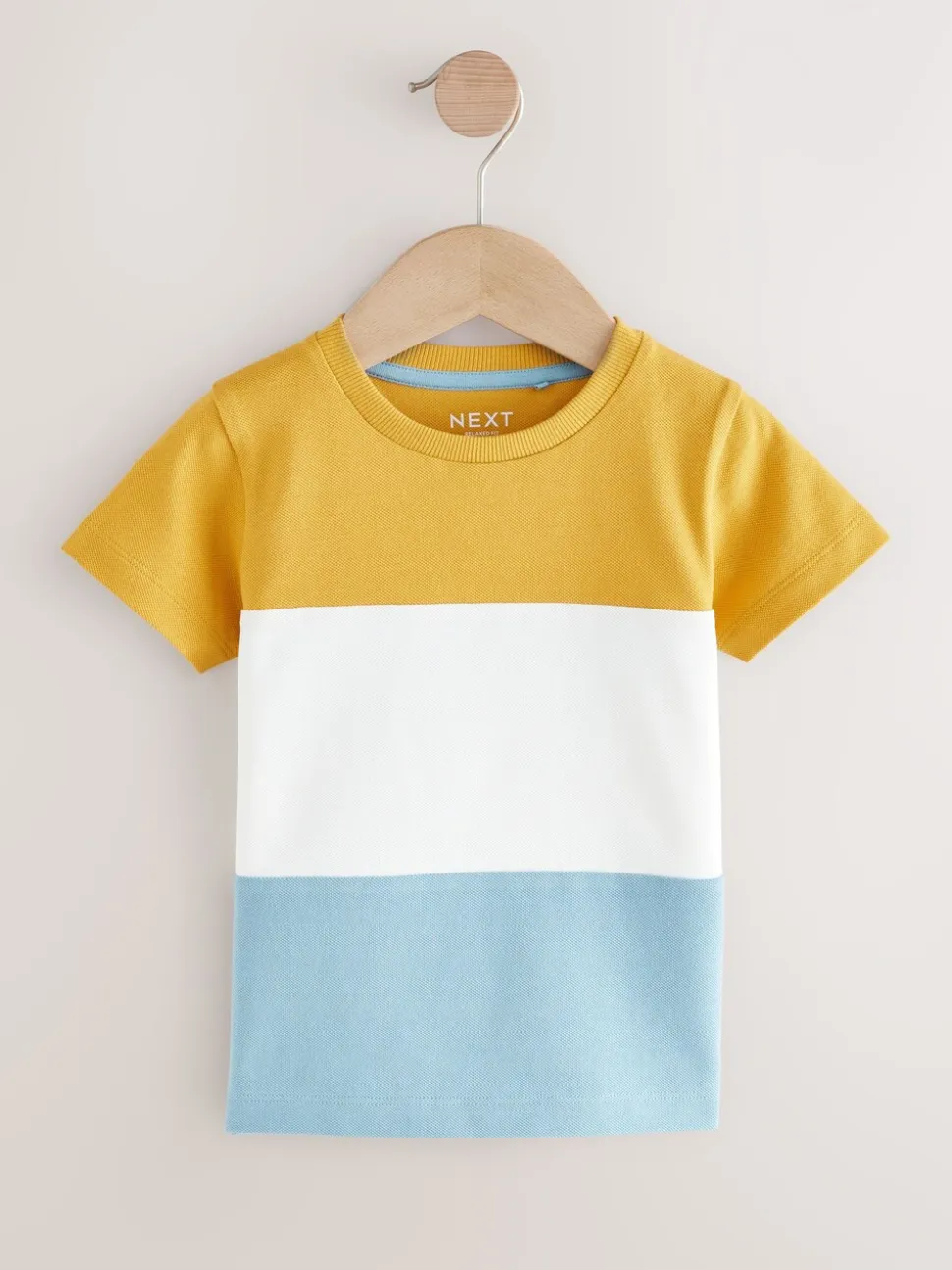 Bleu/Jaune - T-shirt color block à manches courtes (3mois-7ans) (3mois-7ans)