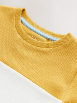 Bleu/Jaune - T-shirt color block à manches courtes (3mois-7ans) (3mois-7ans)