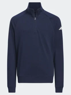 Bleu/Marine - adidas Golf 1/4- Sweat-shirt zippé à enfiler