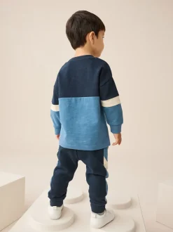 Bleu/Marine - Ensemble T-shirt et Jogging à manches longues (3mths-7yrs)