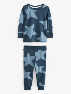 Bleu/Marine - Lot de 3 pyjamas Snuggle (9mois-10ans)
