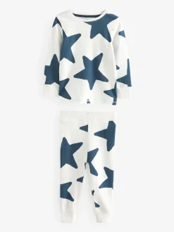 Bleu/Marine - Lot de 3 pyjamas Snuggle (9mois-10ans)