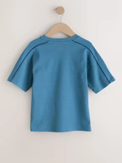 Bleu/marine/blanc - Lot de 3 t-shirts color block à manches courtes (3-16ans)