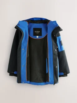 Bleu/Noir - Manteau Baker by Ted Baker imperméable colorblock