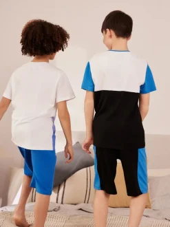 Bleu/noir PlayStation - Pyjama court 2 Pack (3-16ans)