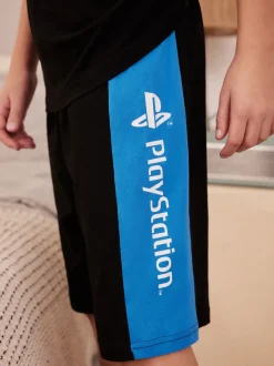 Bleu/noir PlayStation - Pyjama court 2 Pack (3-16ans)