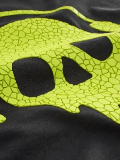 Bleu/Noir/Vert - Lot de 3 t-shirts à manches courtes à imprimé graphique décontractés (3-16ans)