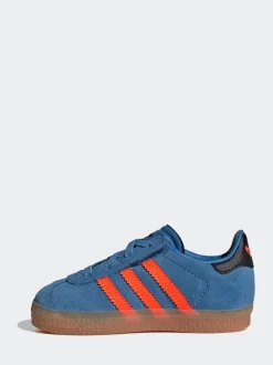 Bleu/Orange - Adidas Originals Baskets Gazelle Comfort Closure élastiques pour Bébé