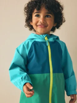 Bleu/vert - Combinaison color block (3mois-7ans)