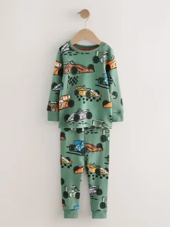 Bleu/vert - Lot de 3 pyjamas Snuggle courts (9mois-10ans)