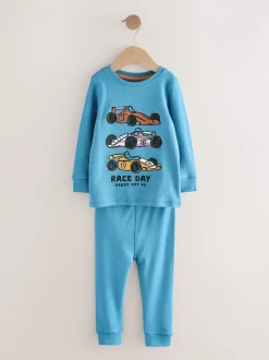 Bleu/vert - Lot de 3 pyjamas Snuggle courts (9mois-10ans)
