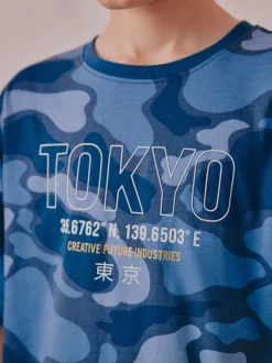 Bleu/Vert camouflage - Pyjama court 3 Pack (3-16ans)