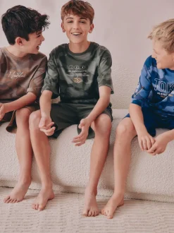 Bleu/Vert camouflage - Pyjama court 3 Pack (3-16ans)