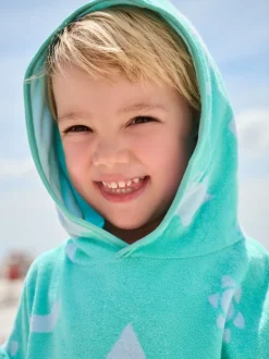 Bleu/Vert Imprimé - Ensemble 100% coton éponge (3mois-7ans)