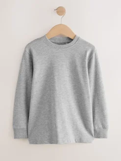 Bleu/Vert/gris/Beige Sable - Lot de 4 T-shirts à manches longues et confortables (3-16ans)