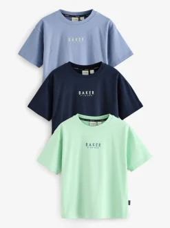 Bleu/Vert/Marine - Baker by Ted Baker T-shirt 3 Pack