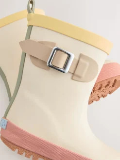 Bloc de couleur neutre - Bottes en caoutchouc à boucle